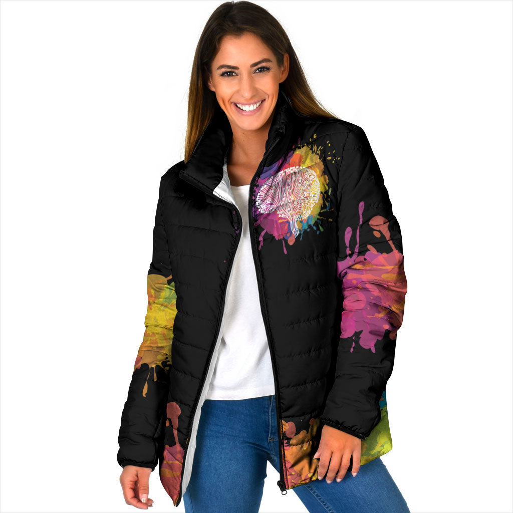 Autism Wired Differently Colors Splash Padded Jacket