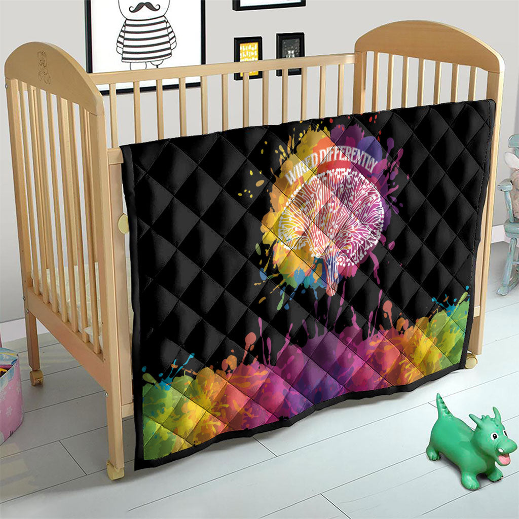 Autism Wired Differently Colors Splash Quilt