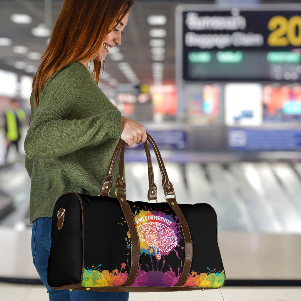 Autism Wired Differently Colors Splash Travel Bag