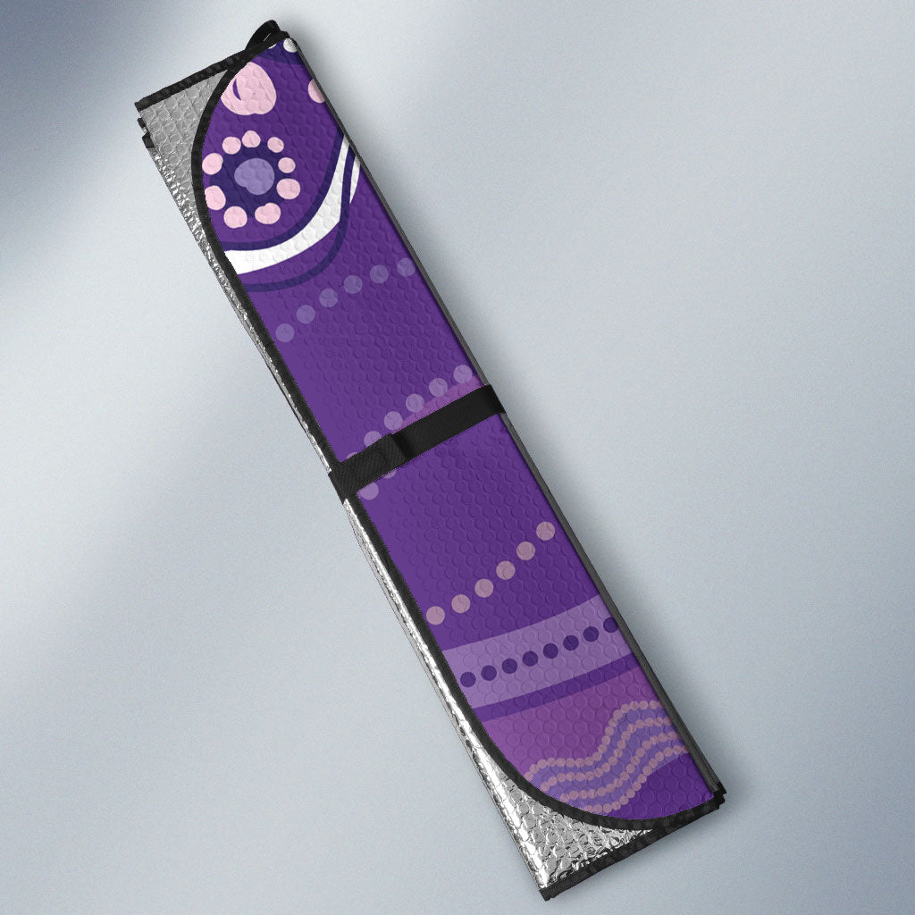 Australia Lupus Day Indigenous Auto Sun Shade Purple Ribbon Aboriginal Butterflies