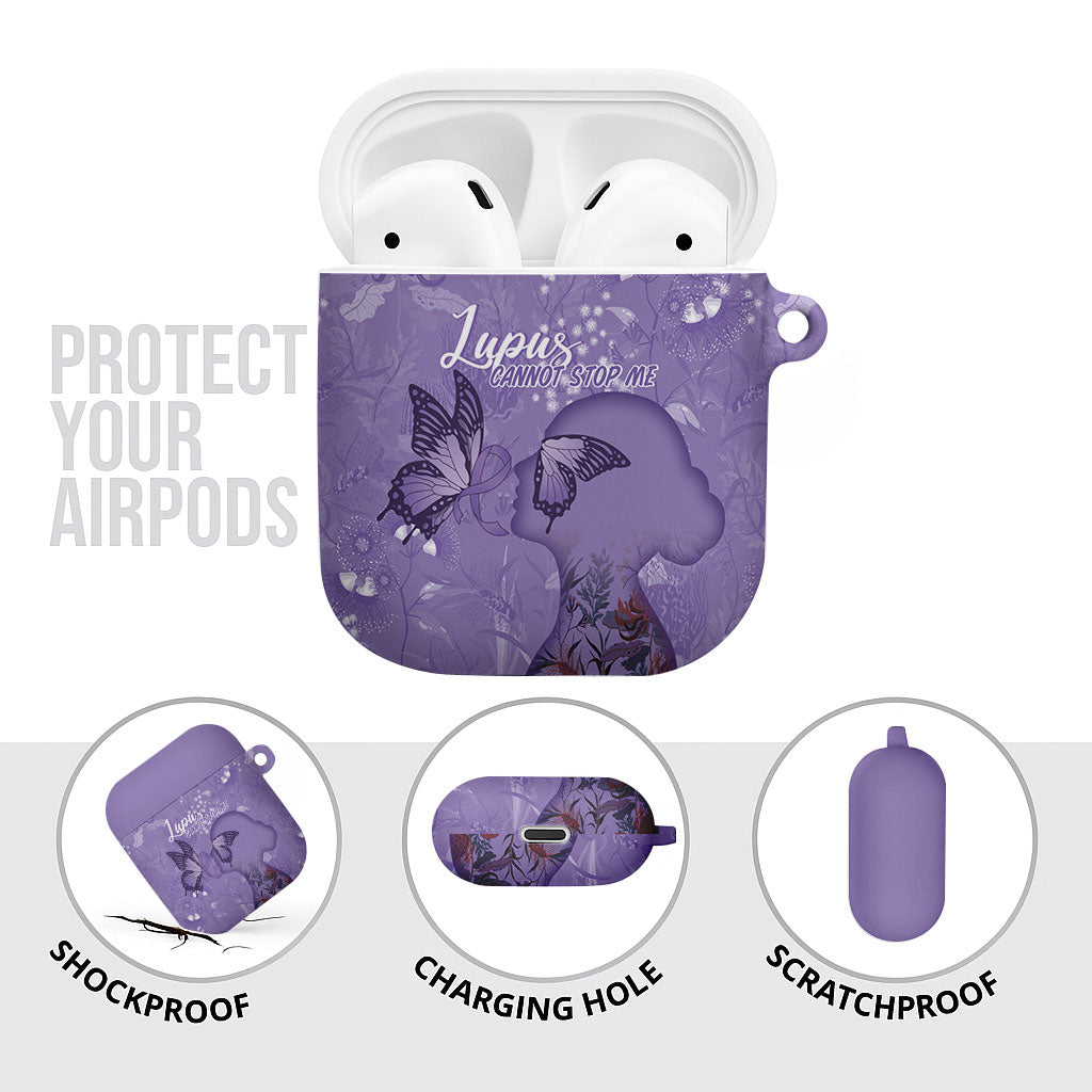Lupus Cannot Stop Me Australia Floral AirPods Case Purple Ribbon