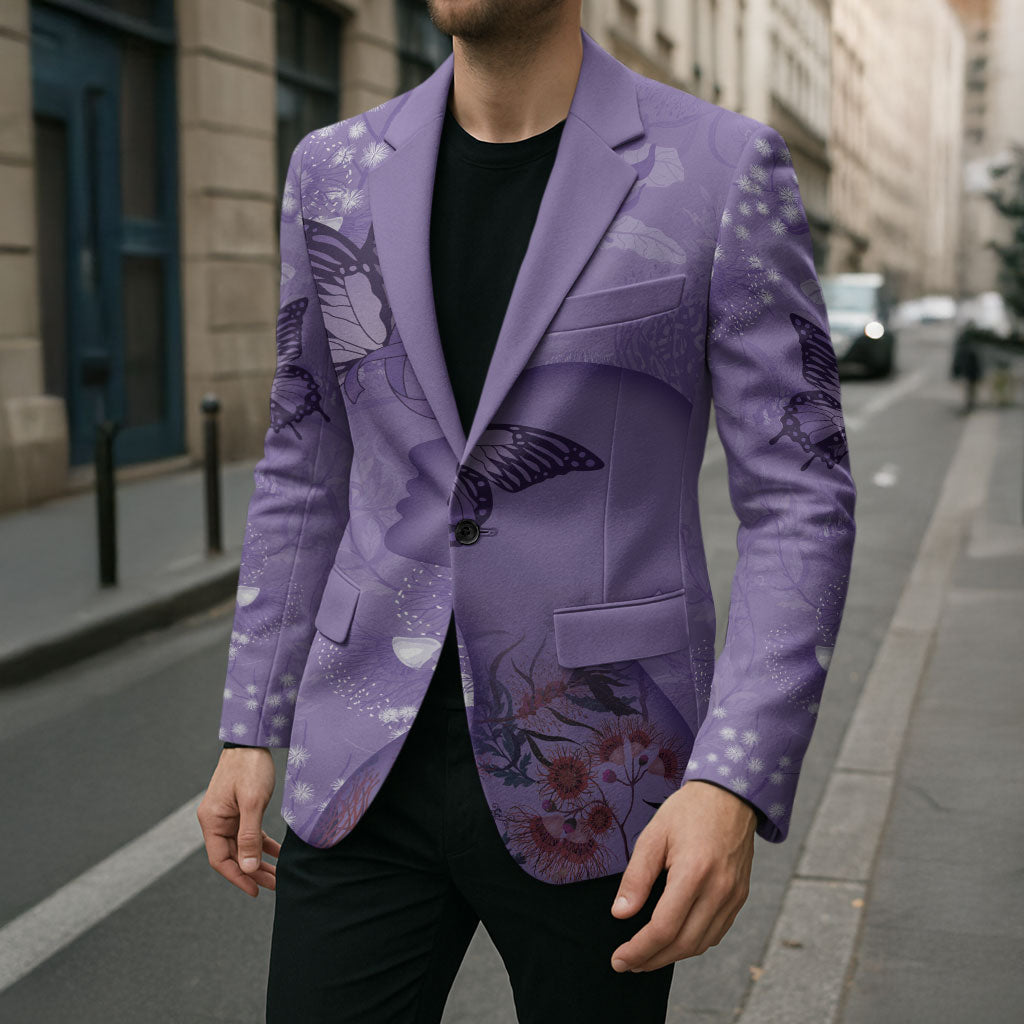 Lupus Cannot Stop Me Australia Floral Blazer Purple Ribbon
