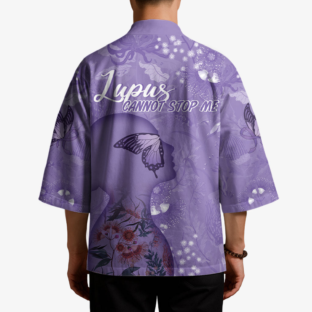 Lupus Cannot Stop Me Australia Floral Kimono Purple Ribbon