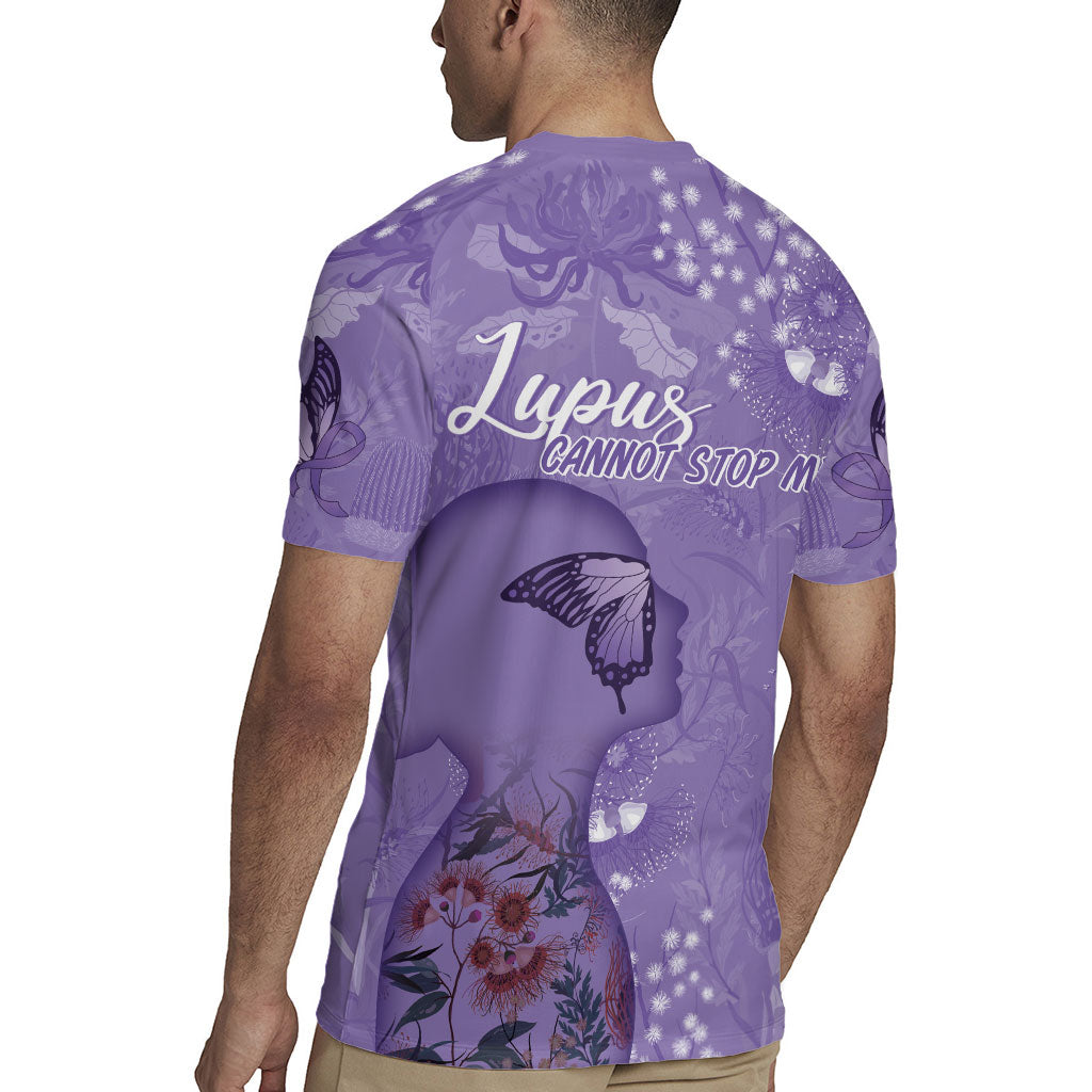 Lupus Cannot Stop Me Australia Floral Rugby Jersey Purple Ribbon