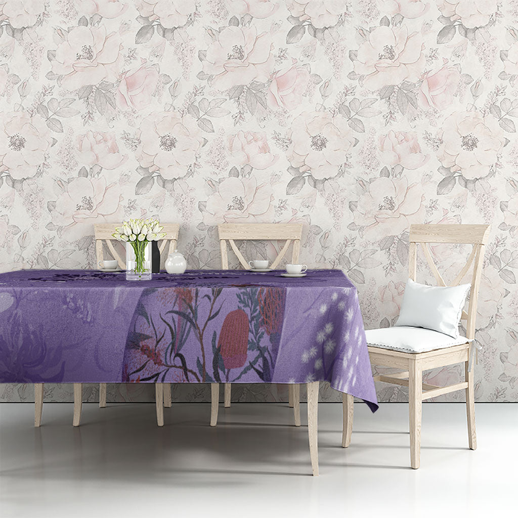 Lupus Cannot Stop Me Australia Floral Tablecloth Purple Ribbon