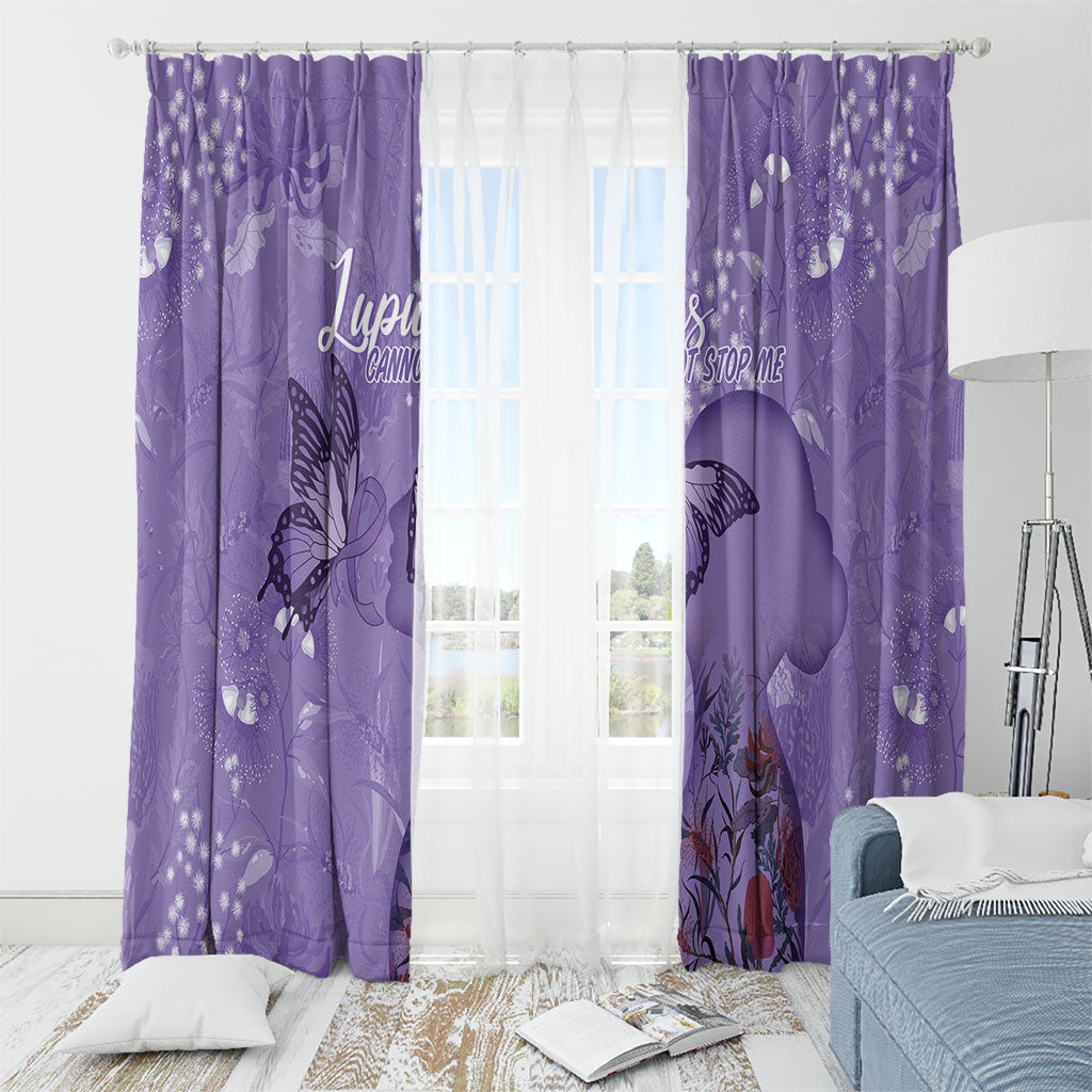 Lupus Cannot Stop Me Australia Floral Window Curtain Purple Ribbon