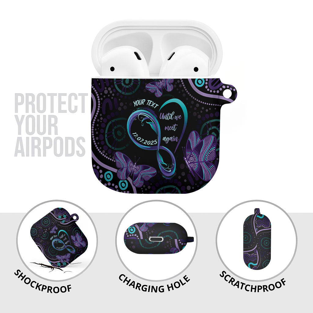 Personalized Australia Infinity Heart Indigenous AirPods Case Fly High Until We Meet Again