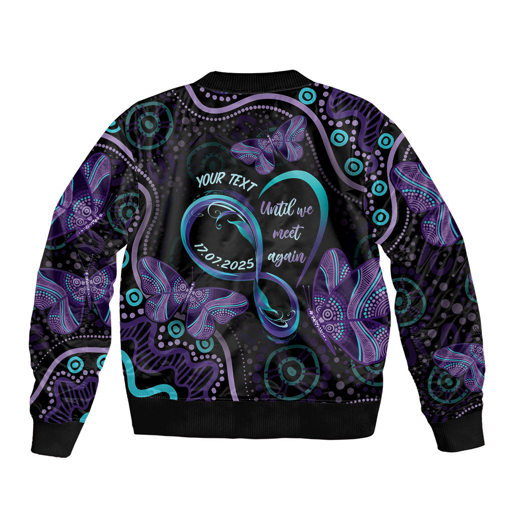 Personalized Australia Infinity Heart Indigenous Bomber Jacket Fly High Until We Meet Again