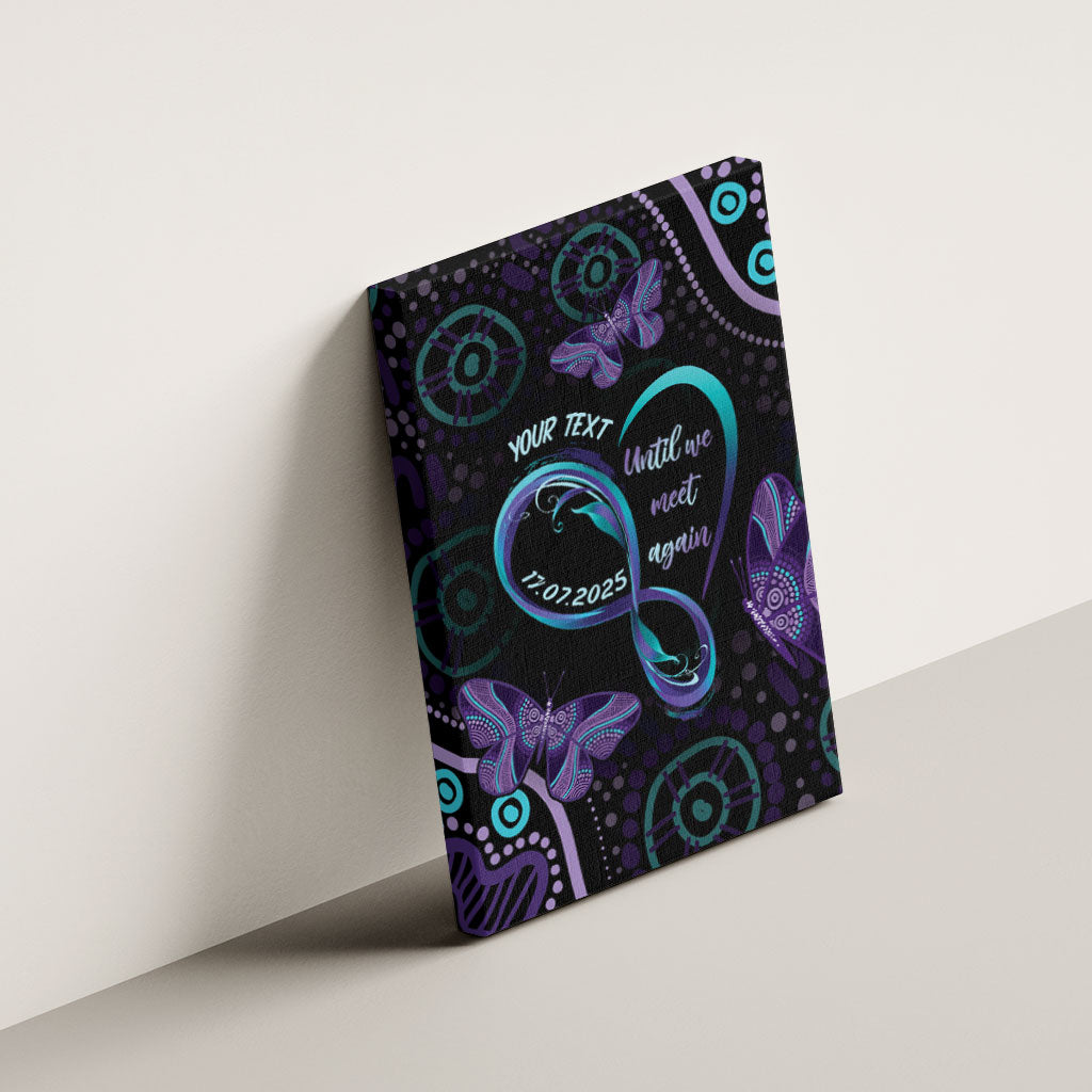 Personalized Australia Infinity Heart Indigenous Canvas Wall Art Fly High Until We Meet Again