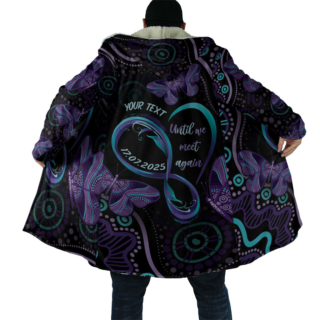 Personalized Australia Infinity Heart Indigenous Cloak Fly High Until We Meet Again