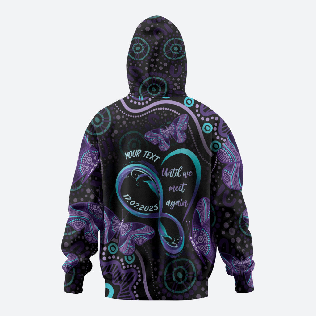 Personalized Australia Infinity Heart Indigenous Hoodie Fly High Until We Meet Again