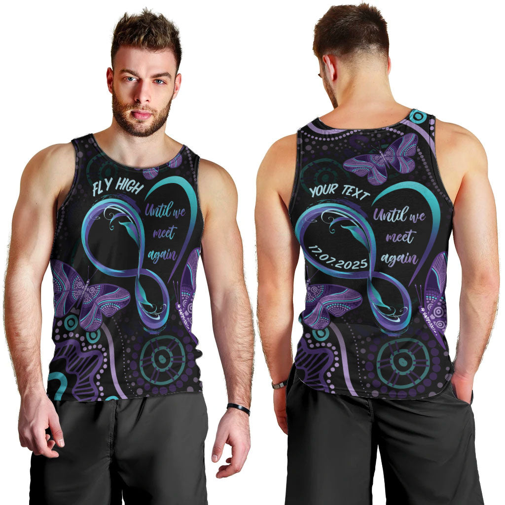 Personalized Australia Infinity Heart Indigenous Men Tank Top Fly High Until We Meet Again