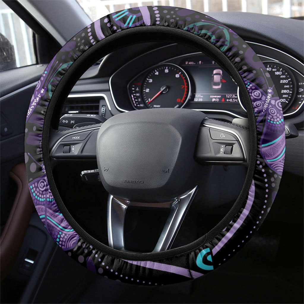 Australia Infinity Heart Indigenous Steering Wheel Cover Fly High Until We Meet Again