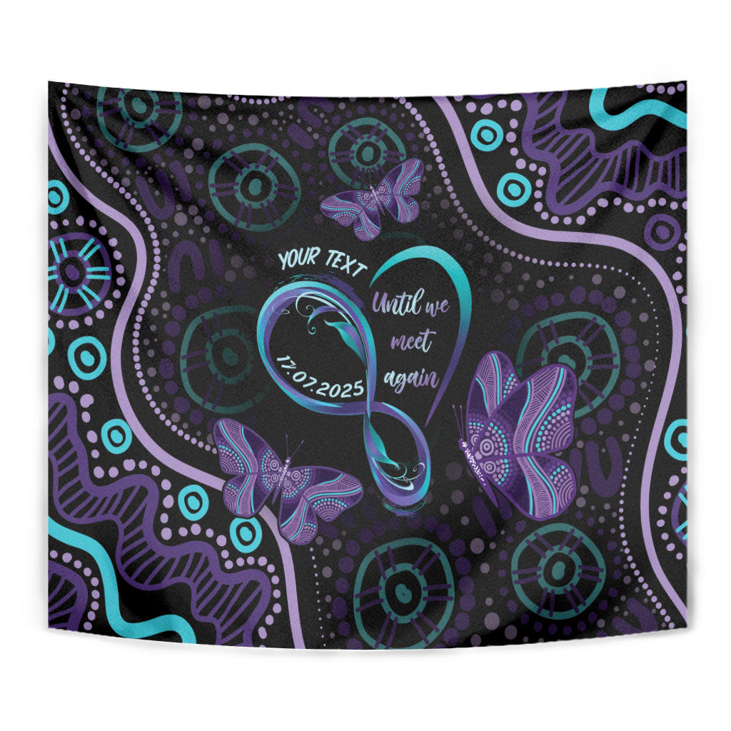 Personalized Australia Infinity Heart Indigenous Tapestry Fly High Until We Meet Again
