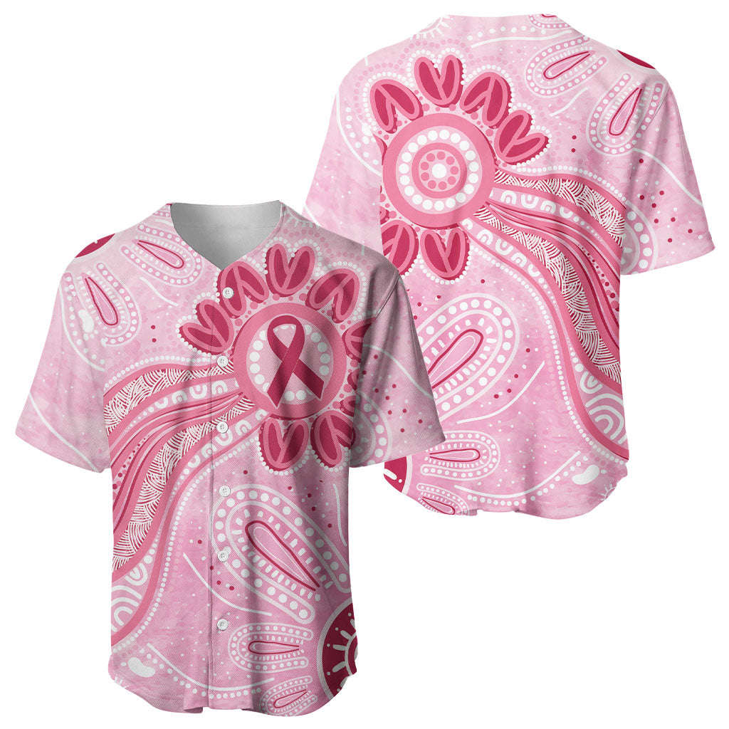 First Nation Aboriginal Dot Arts Baseball Jersey Think Pink