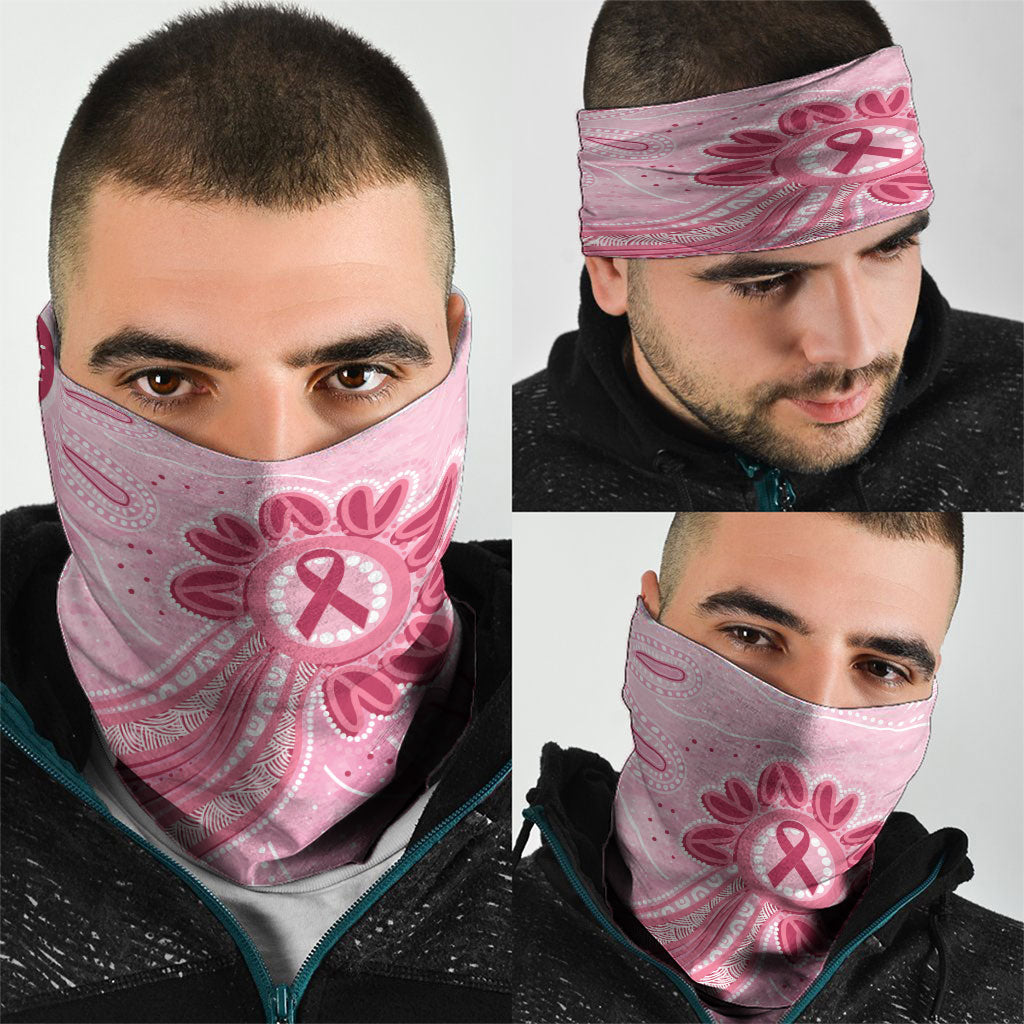 First Nation Aboriginal Dot Arts Neck Gaiter Think Pink
