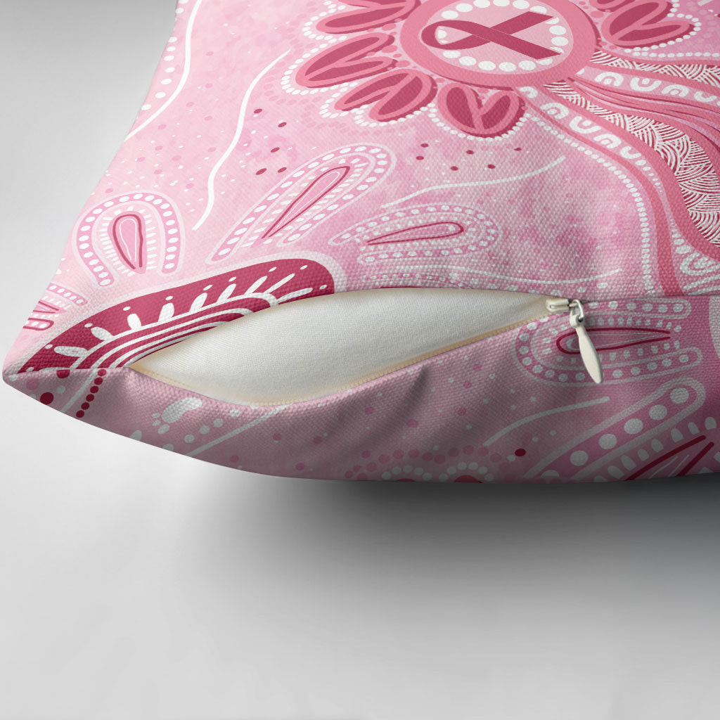 First Nation Aboriginal Dot Arts Pillow Cover Think Pink