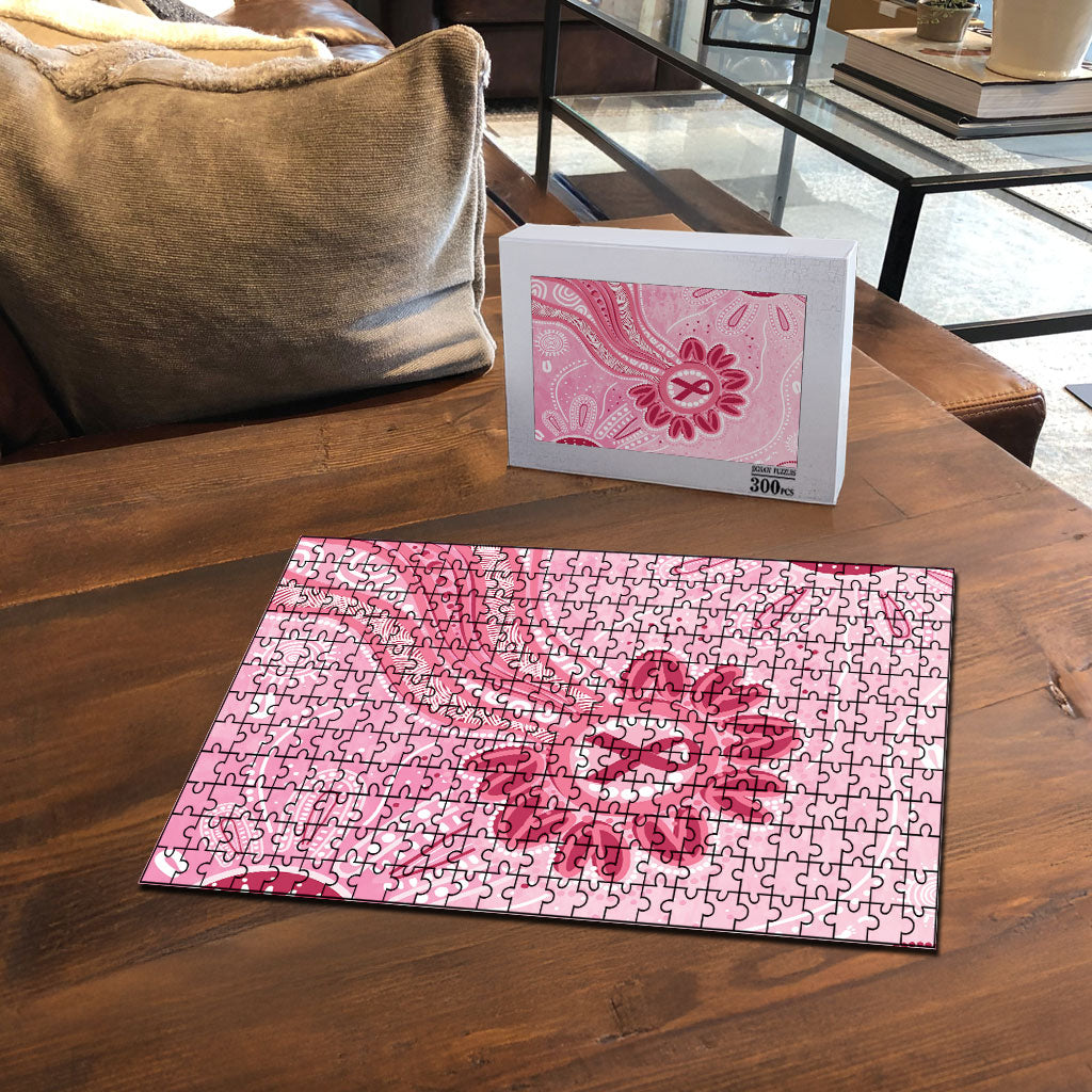 First Nation Aboriginal Dot Arts Puzzle Think Pink