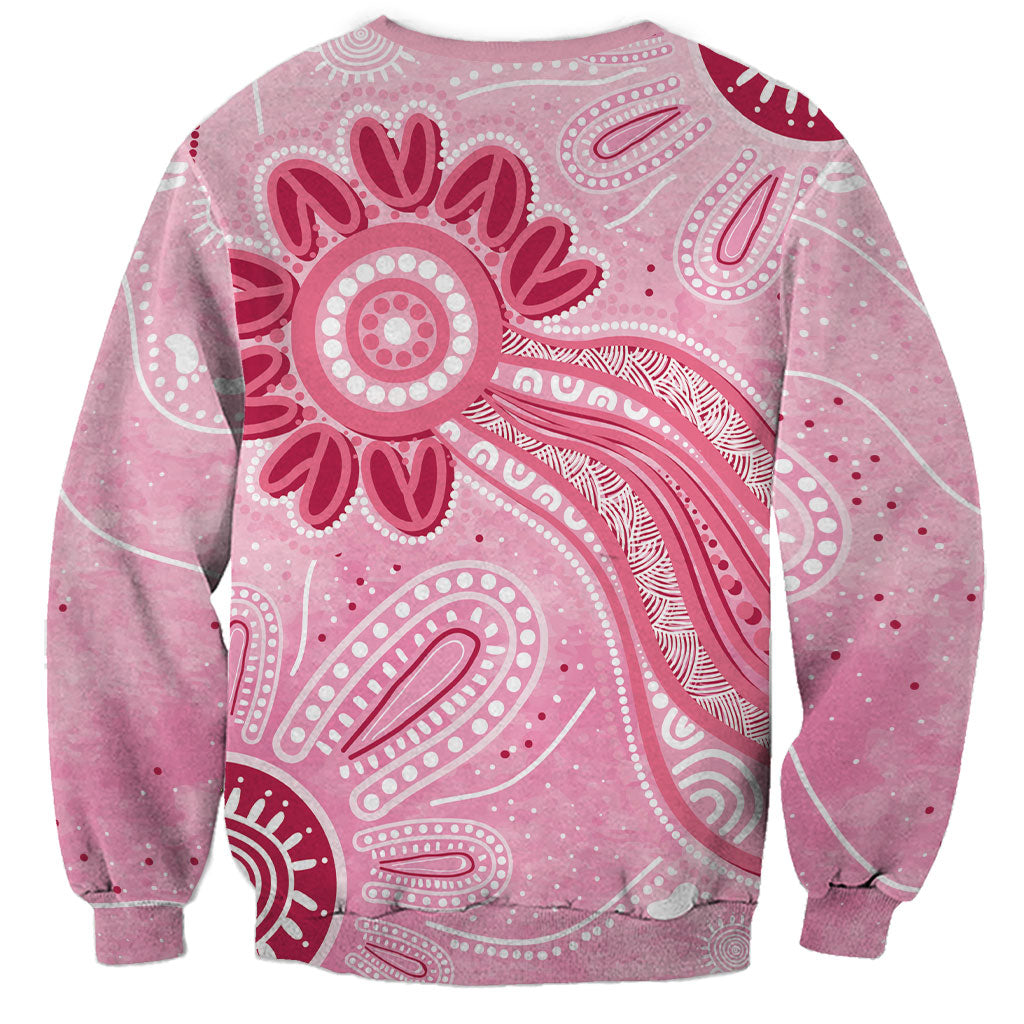 First Nation Aboriginal Dot Arts Sweatshirt Think Pink
