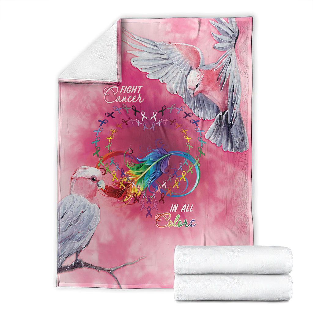 Australia Fight Cancer In All Colors Blanket Galah Pink Tie Dye