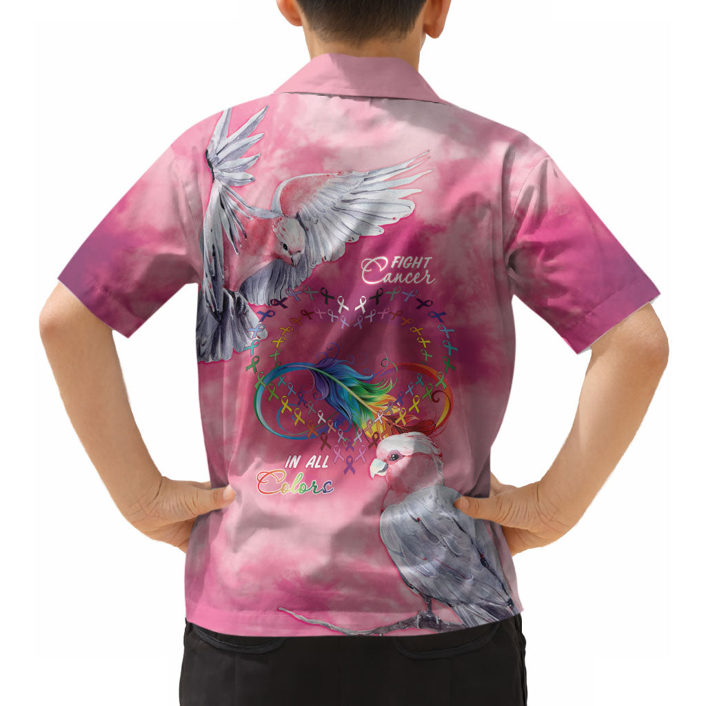 Australia Fight Cancer In All Colors Hawaiian Shirt Galah Pink Tie Dye