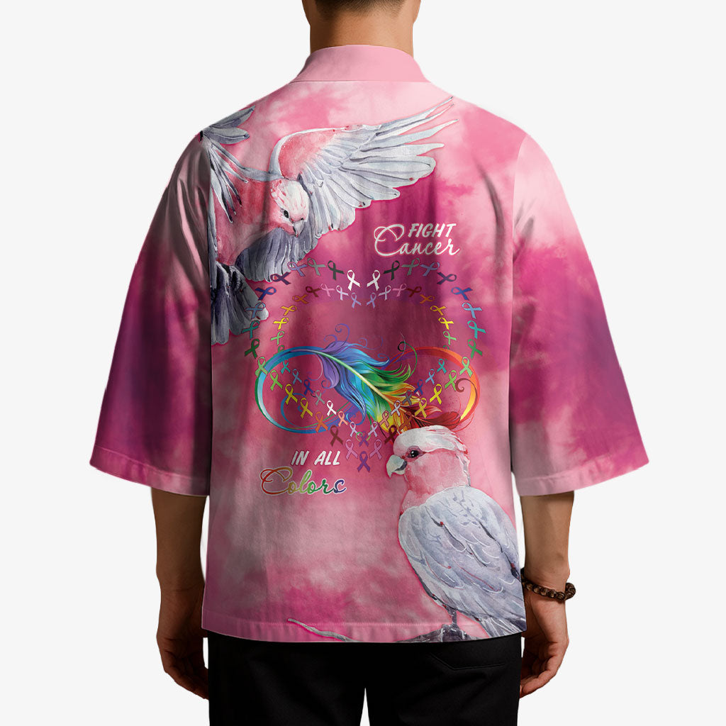 Australia Fight Cancer In All Colors Kimono Galah Pink Tie Dye