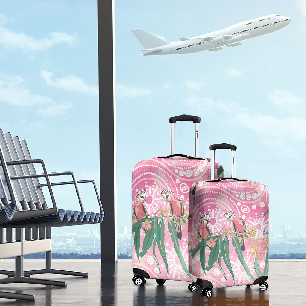 Australia Galah Aboriginal Luggage Cover Breast Cancer Month