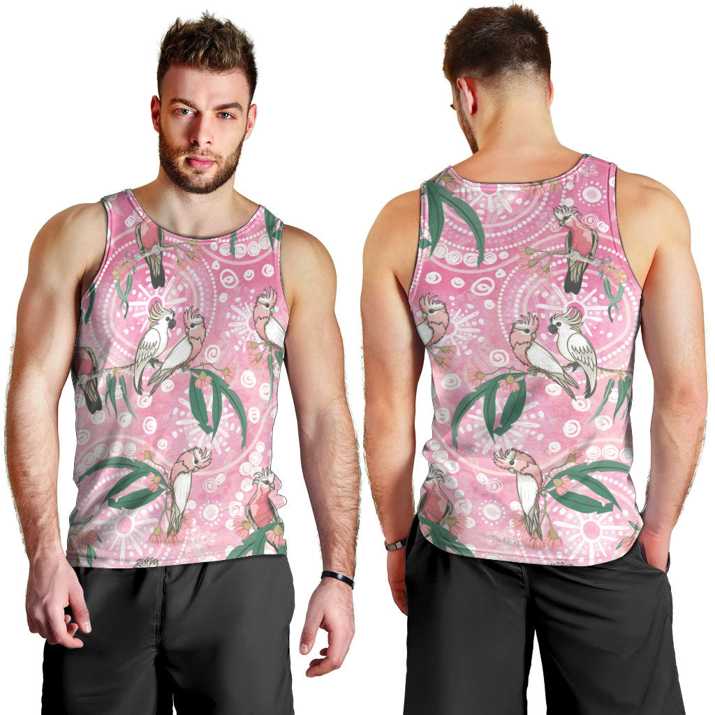 Australia Galah Aboriginal Men Tank Top Breast Cancer Month