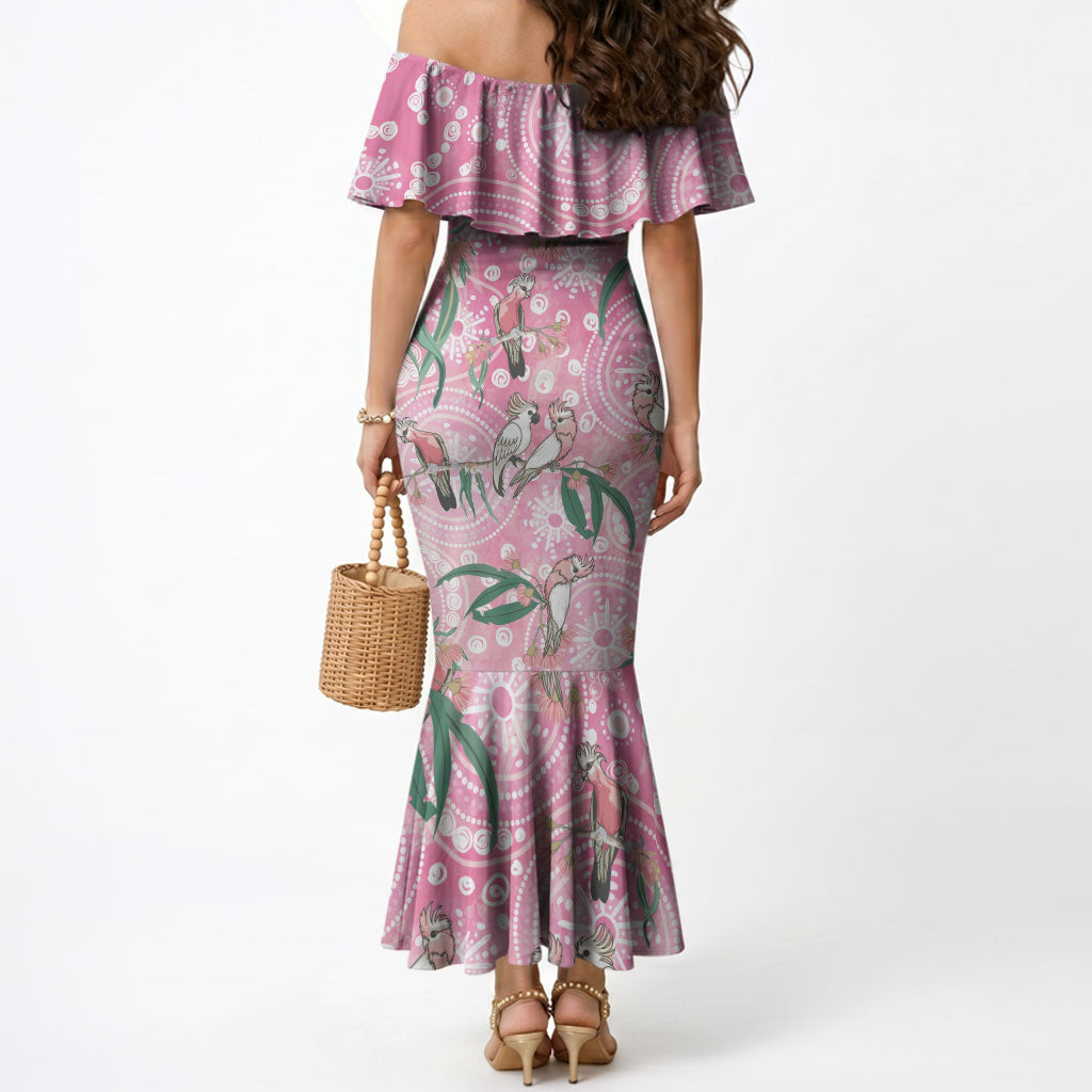 Australia Galah Aboriginal Mermaid Dress Breast Cancer Month