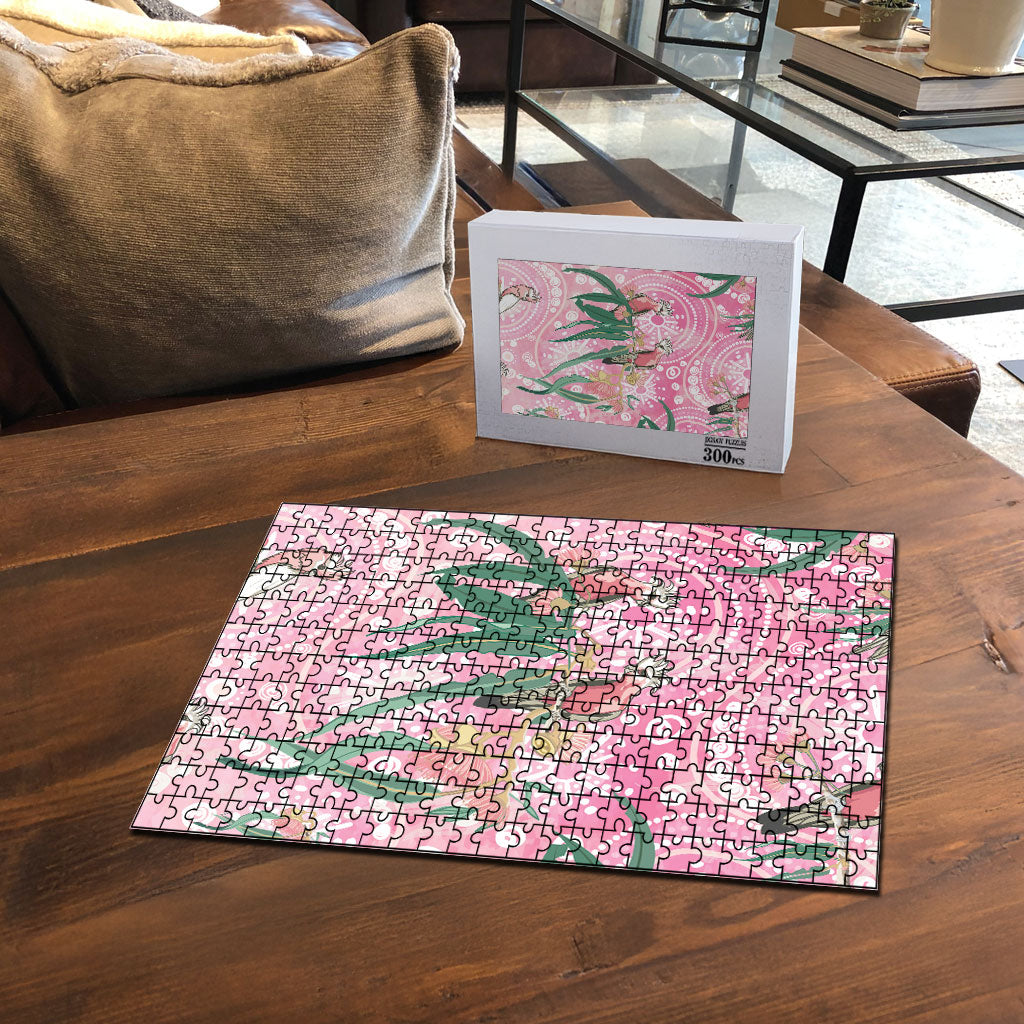 Australia Galah Aboriginal Puzzle Breast Cancer Month