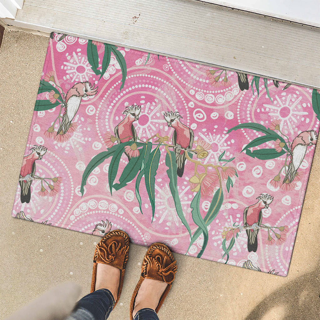 Australia Galah Aboriginal Rubber Doormat Breast Cancer Month