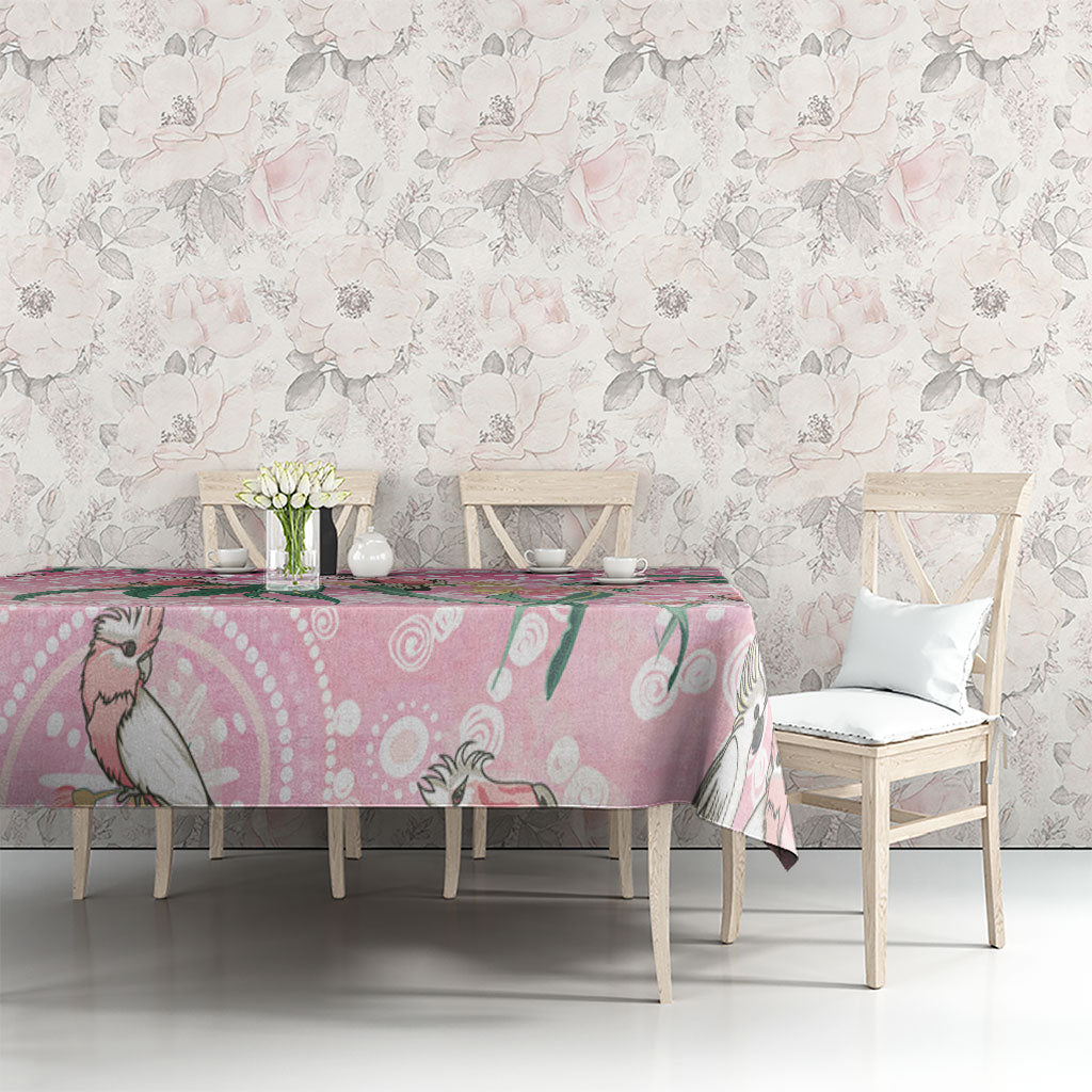 Australia Galah Aboriginal Tablecloth Breast Cancer Month