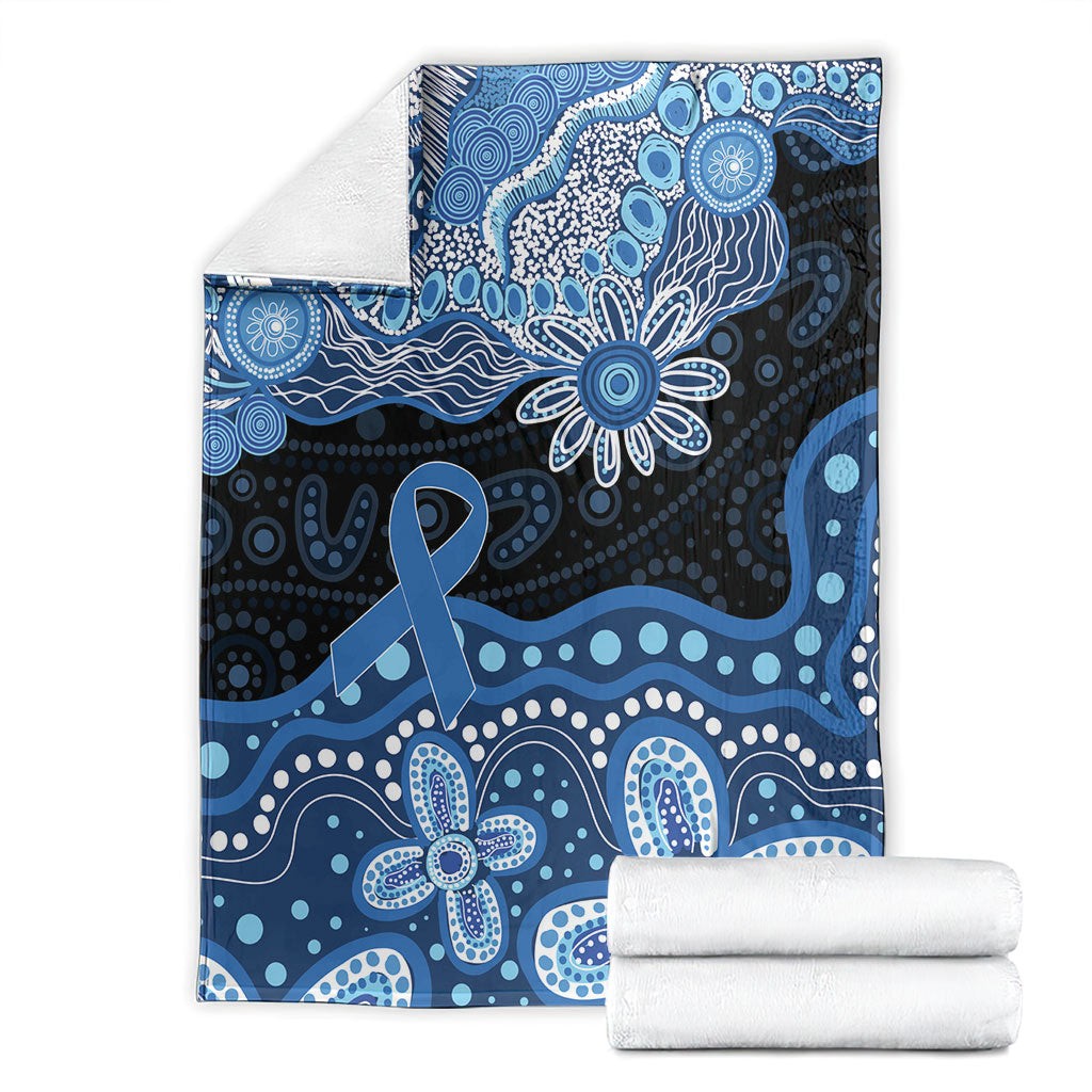 Prostate Cancer Month Aussie Indigenous Blanket Blue Ribbon Aboriginal Arts