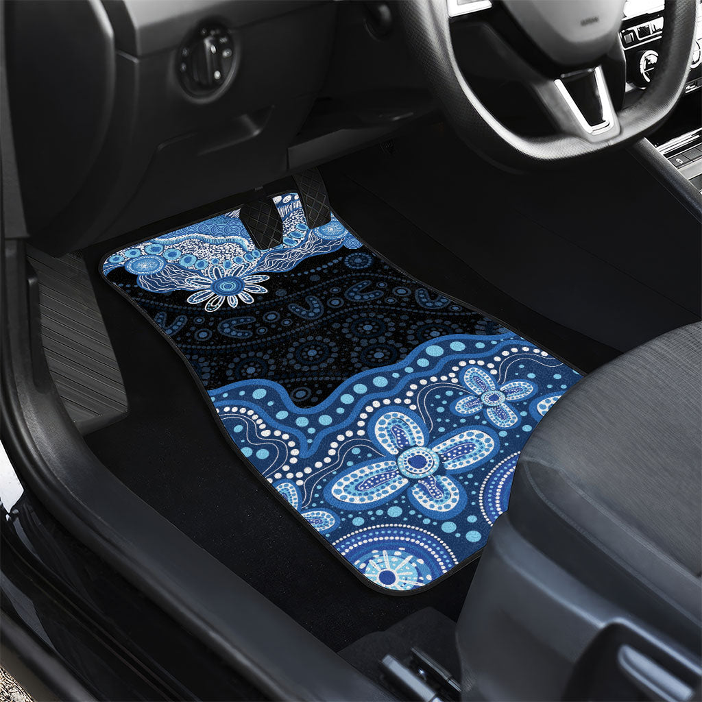 Prostate Cancer Month Aussie Indigenous Car Mats Blue Ribbon Aboriginal Arts