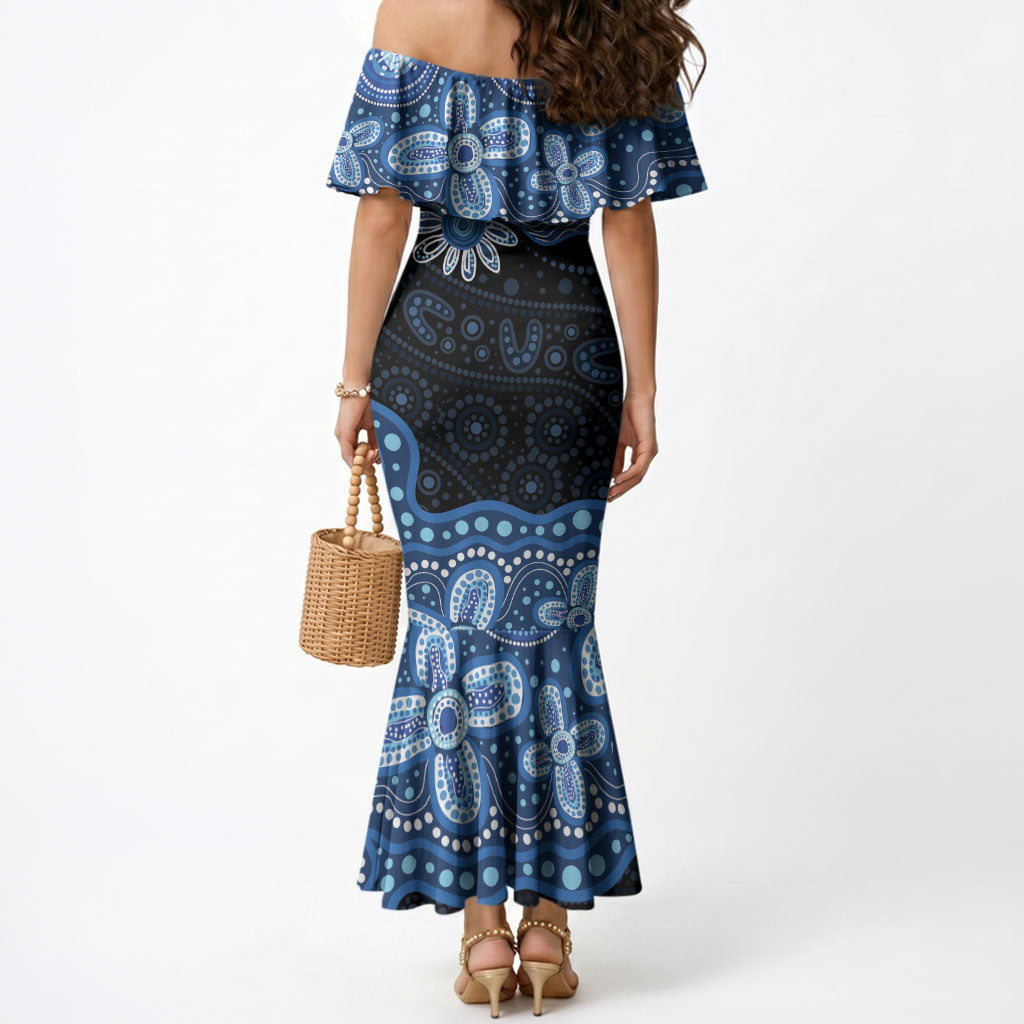Prostate Cancer Month Aussie Indigenous Mermaid Dress Blue Ribbon Aboriginal Arts