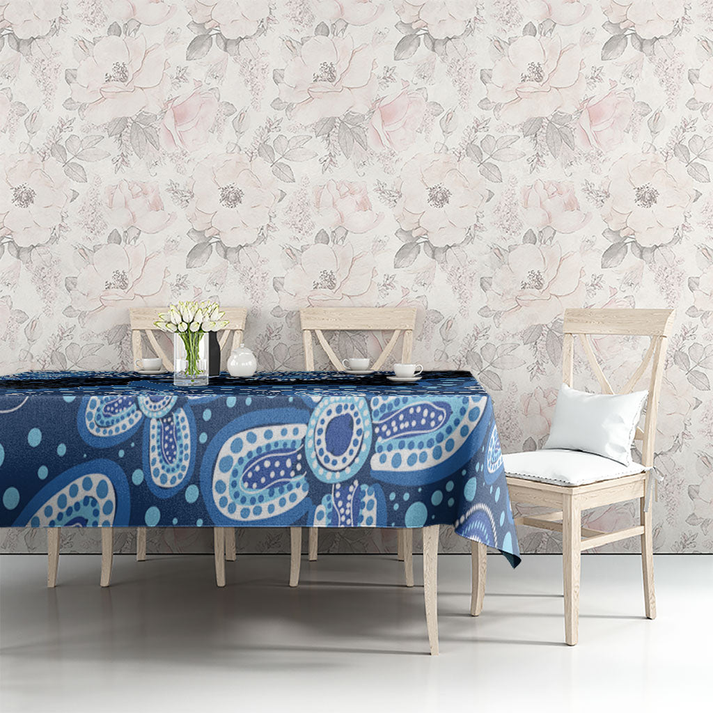 Prostate Cancer Month Aussie Indigenous Tablecloth Blue Ribbon Aboriginal Arts