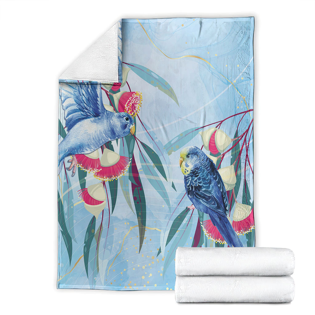 Australia Blue Budgie Marble Glaze Blanket Cancer Prevention