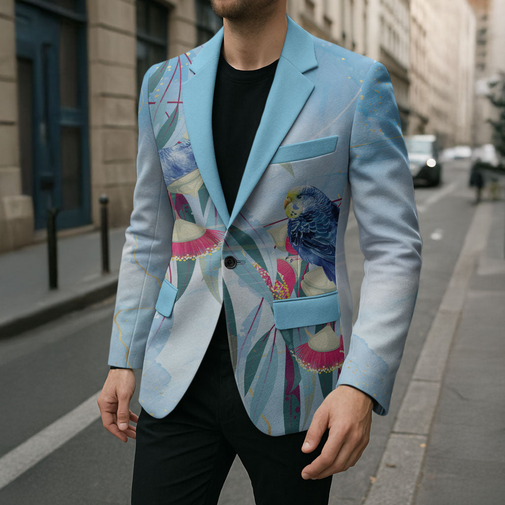 Australia Blue Budgie Marble Glaze Blazer Cancer Prevention