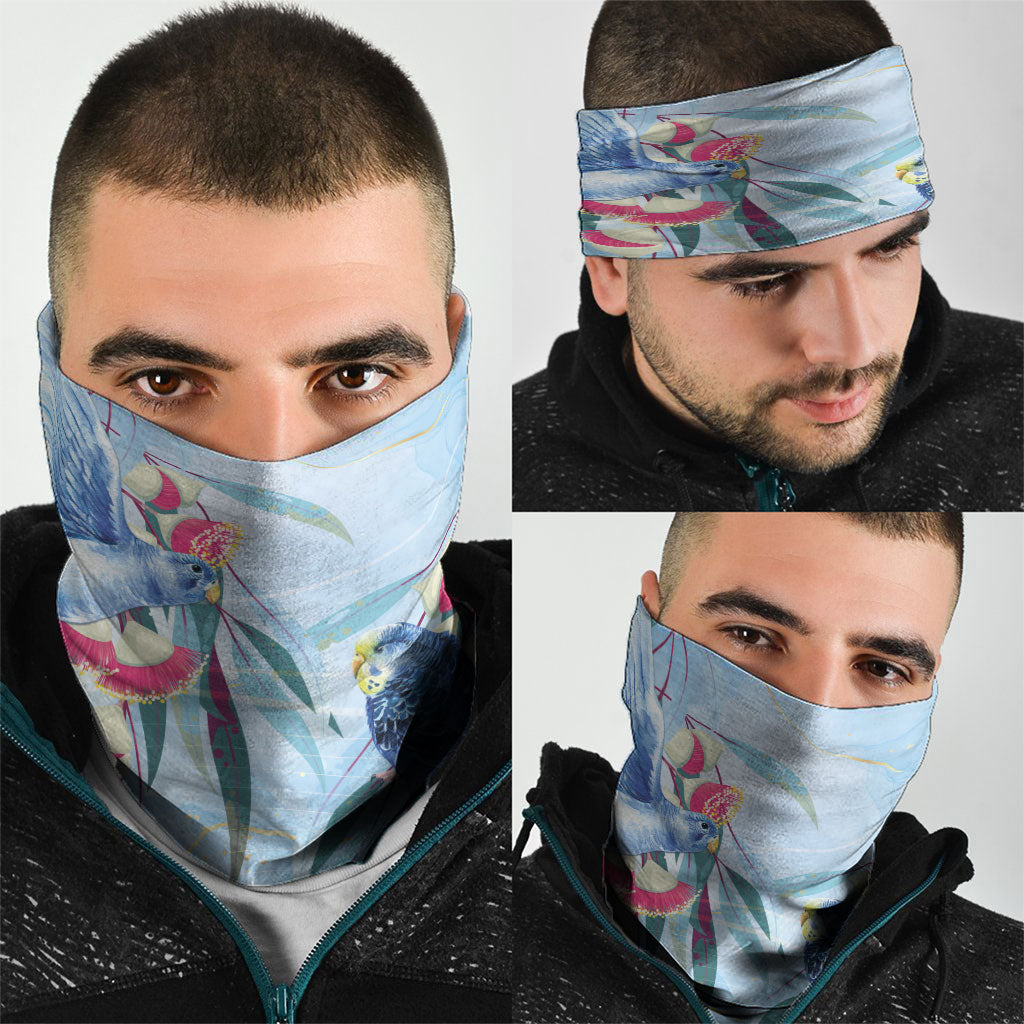 Australia Blue Budgie Marble Glaze Neck Gaiter Cancer Prevention