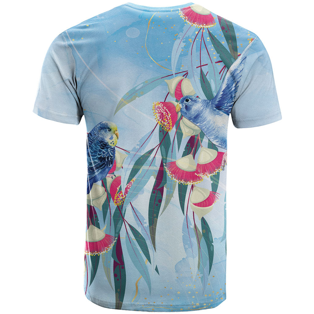 Australia Blue Budgie Marble Glaze T Shirt Cancer Prevention