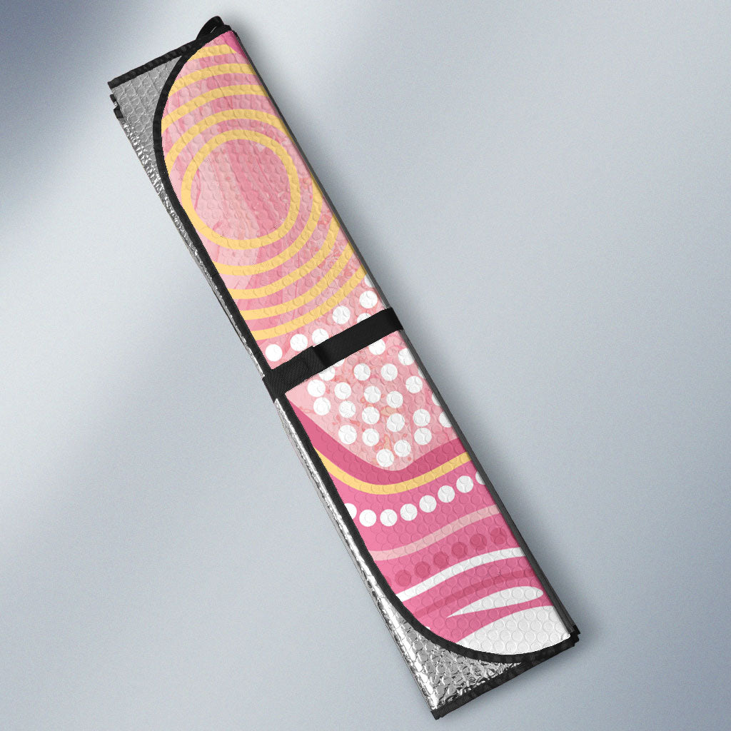 Dreamy Butterfly Collar Australia Breast Cancer Pink Auto Sun Shade Indigenous Art