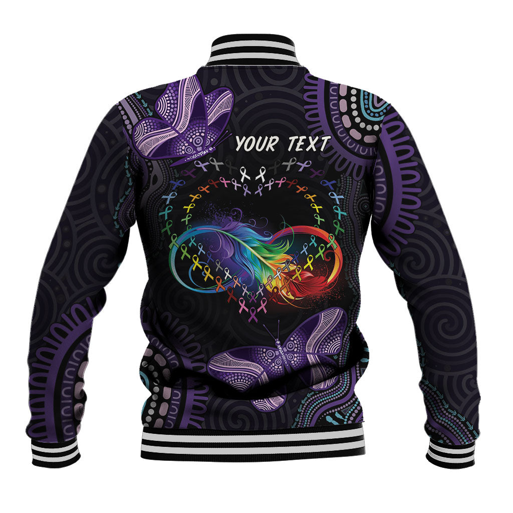 Australia Aboriginal Dot Arts Personalized Baseball Jacket Fight Cancer In All Colors