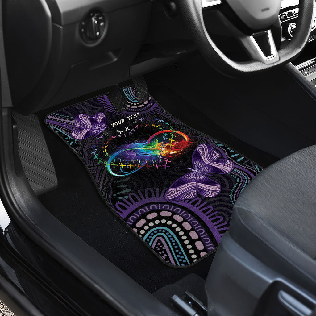 Australia Aboriginal Dot Arts Personalized Car Mats Fight Cancer In All Colors