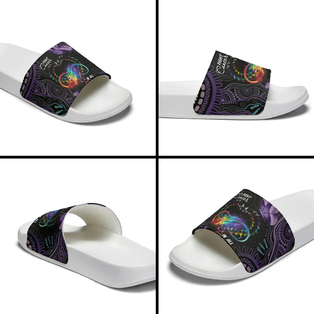 Australia Aboriginal Dot Arts Personalized Slide Sandals Fight Cancer In All Colors