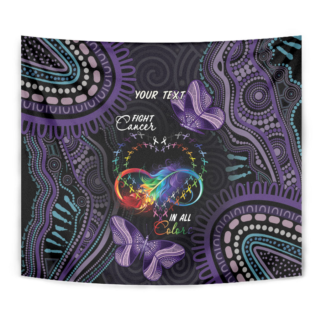 Australia Aboriginal Dot Arts Personalized Tapestry Fight Cancer In All Colors