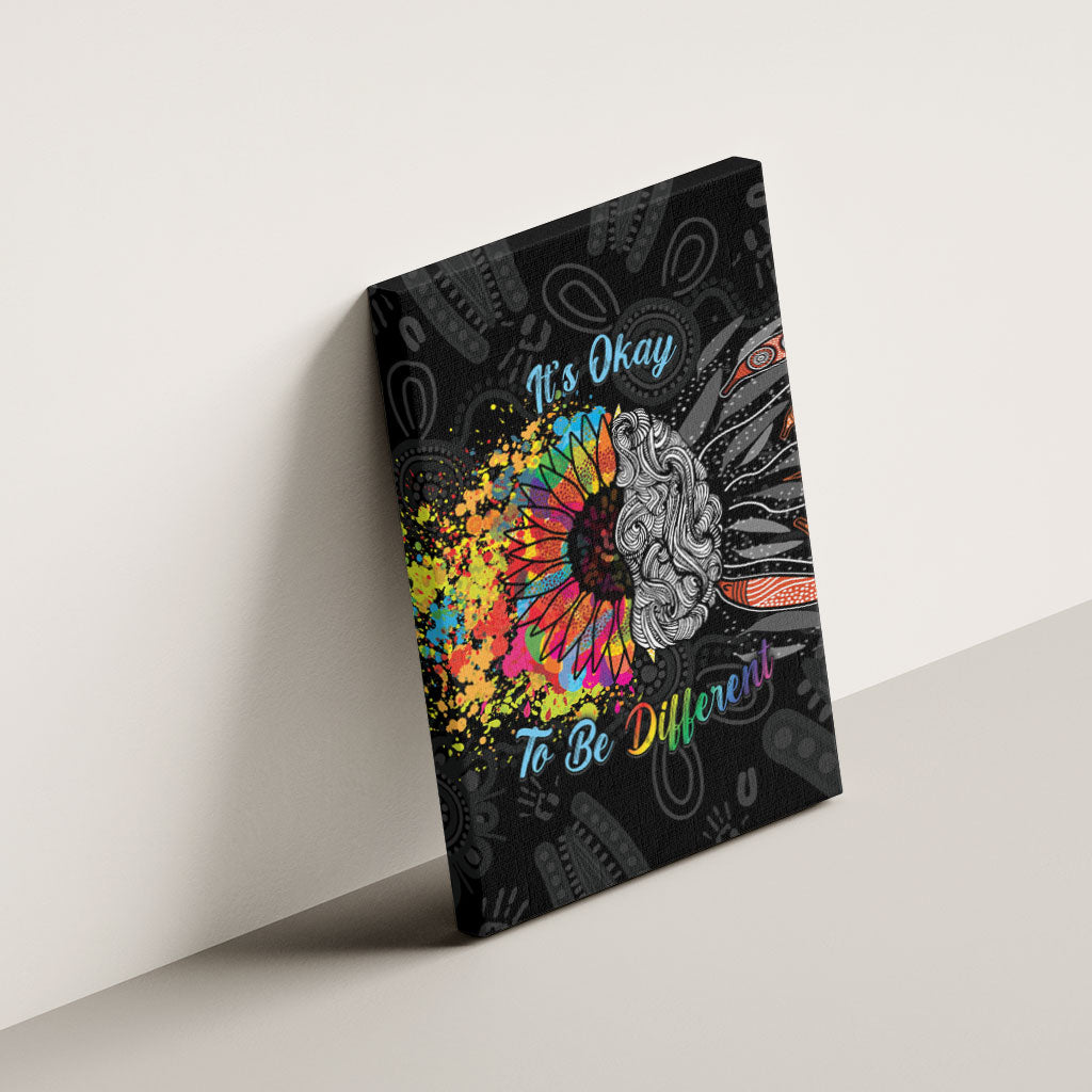 Australia Aboriginal Canvas Wall Art Autism It's Okay To Be Different