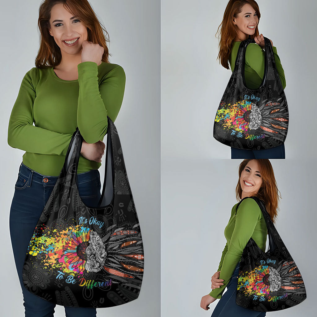 Australia Aboriginal Grocery Bag Autism It's Okay To Be Different