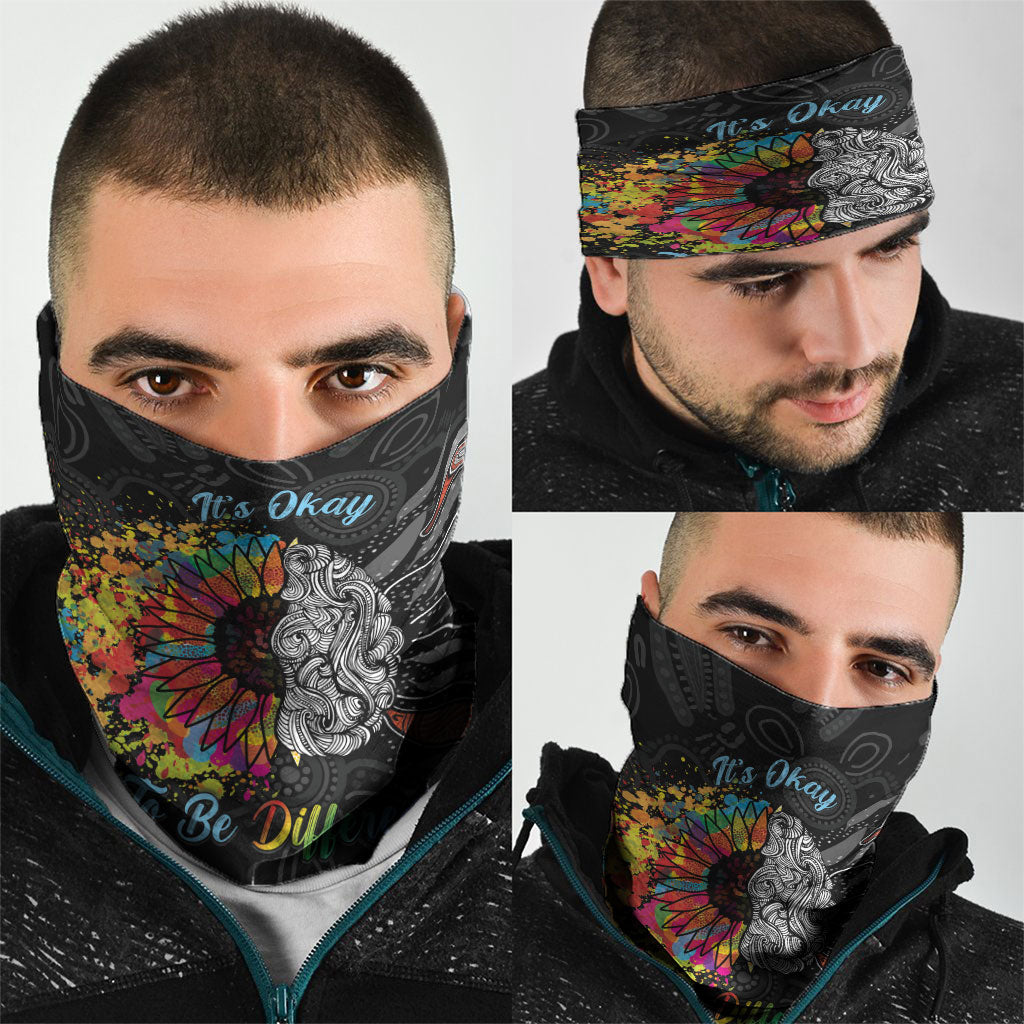 Australia Aboriginal Neck Gaiter Autism It's Okay To Be Different