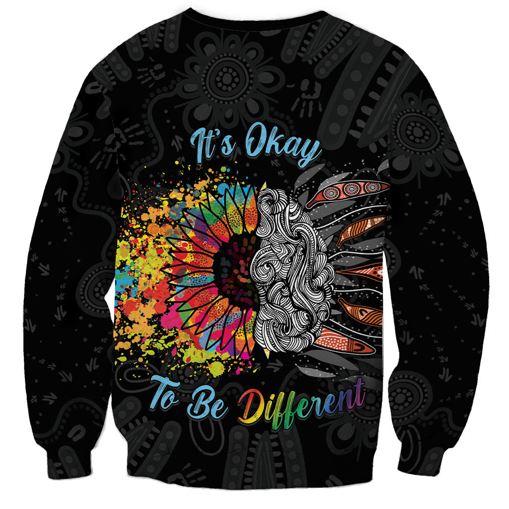 Australia Aboriginal Sweatshirt Autism It's Okay To Be Different