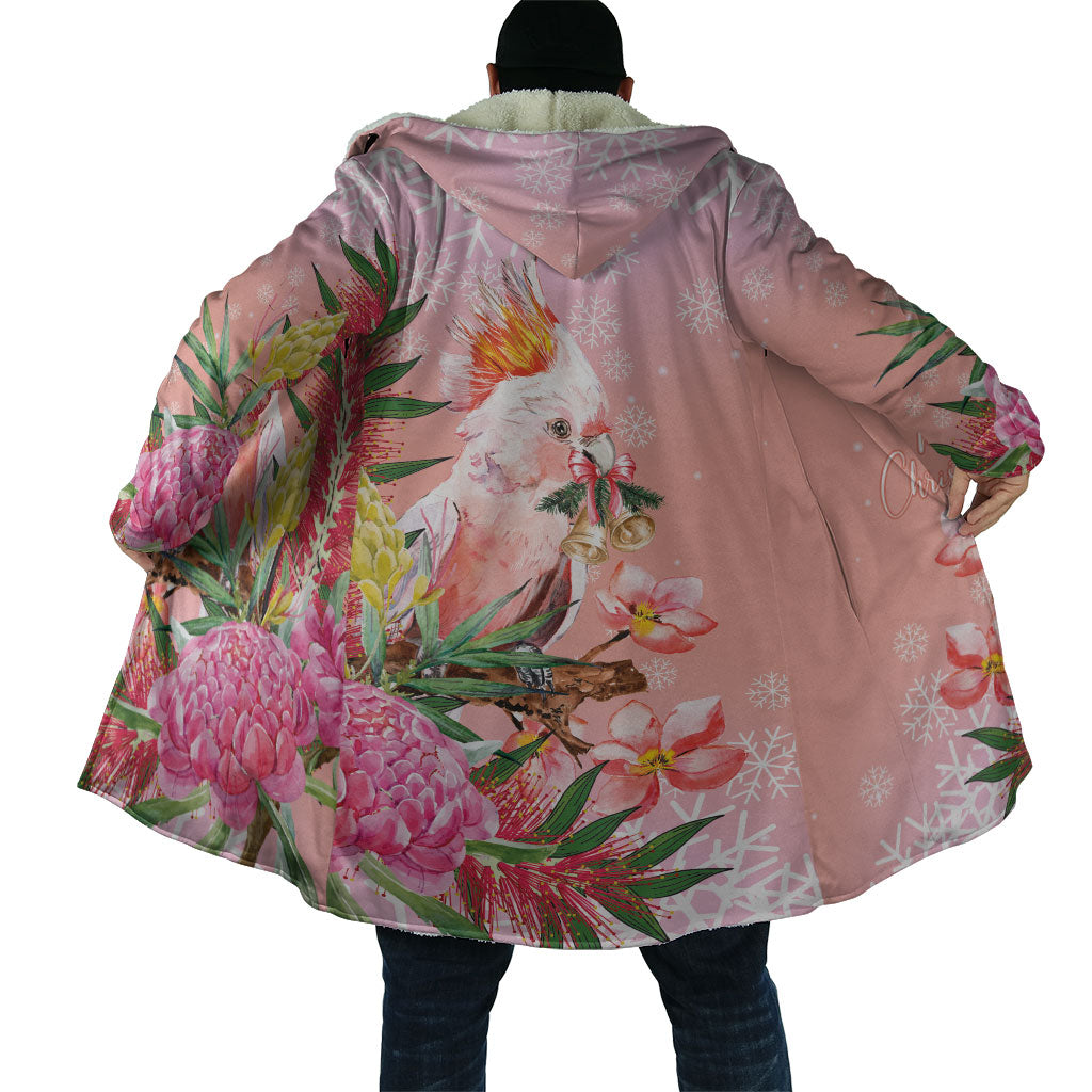 Australia Christmas Pink Cockatoo with Banksia Cloak Coral Pink